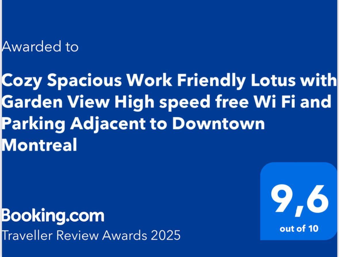 Cozy Spacious Work Friendly Lotus With Garden View High Speed Free Wi Fi And Parking Adjacent To Downtown Montreal Montréal Exterior foto